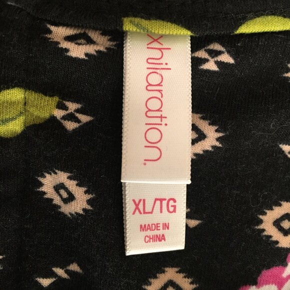 [Xhilaration] Black Geometric / Rose Print Sleeveless Sundress | XL | Good - Picture 11 of 12